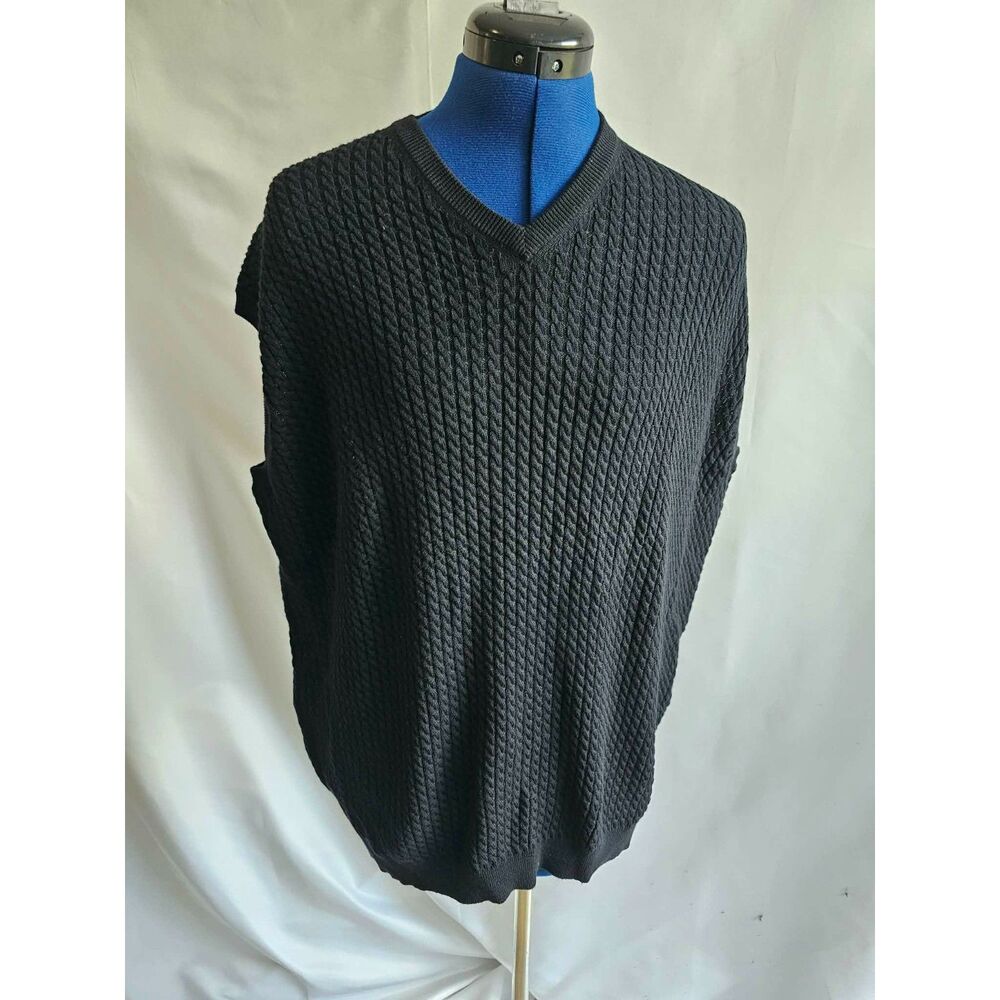 Pendleton Men’s M Gray Cable Knit Sweater Vest 100% Cotton Made in Japan